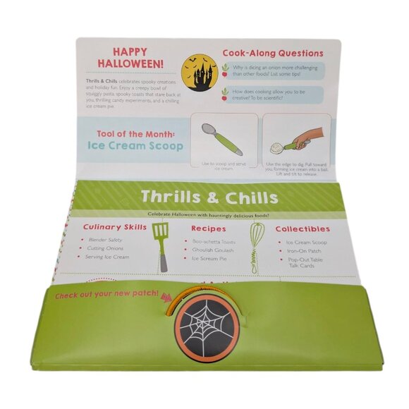 Raddish Kids Thrills Chills Ice Cream Scoop Green Silver Steel Recipes Patch - Picture 3 of 13